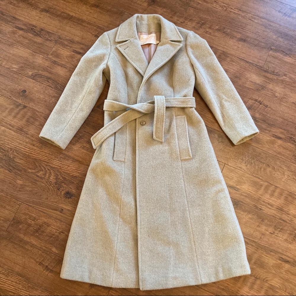 Pendleton Wool Coat Jacket Women’s Size 10 Beige